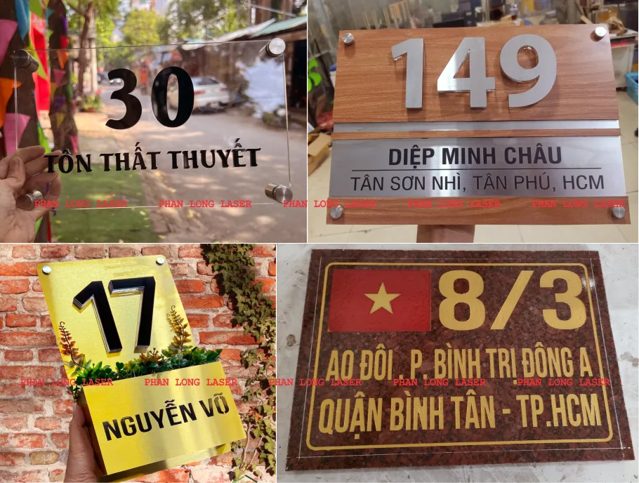 Làm biển bảng số nhà bằng chất liệu kiếng cường lực, gỗ, kim loại và đá hoa cương Làm biển bảng số nhà bằng chất liệu kiếng cường lực, biển số nhà gỗ, biển bảng số nhà kim loại, biển bảng số nhà đá hoa cương tại Sài Gòn, TP Hồ Chí Minh, Đà Nẵng, Hải Phòng, Cần Thơ, Hà Nội