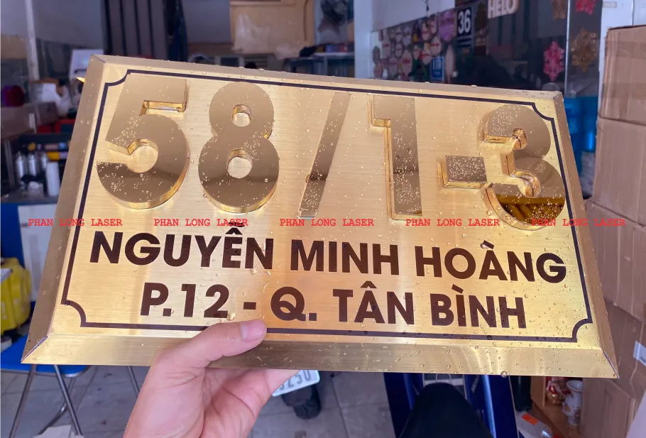 Làm biển bảng số nhà theo yêu cầu bằng chất liệu inox vàng xước dán chữ nổi kim loại inox giá siêu rẻ Làm biển bảng số nhà kim loại inox dán chữ nổi inox tại Lạng Sơn, Hà Giang, Tuyên Quang, Thái Nguyên, Điện Biên, Lai Châu, Yên Bái, Lào Cai, Hà Nội, Thanh Xuân, Cầu Giấy, Đống Đa, Ba Đình